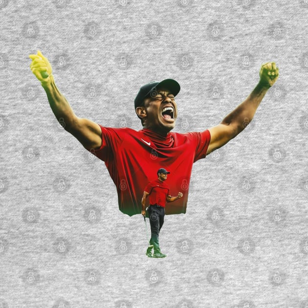 TIGER WOODS RED CELEBRATION by LuckYA